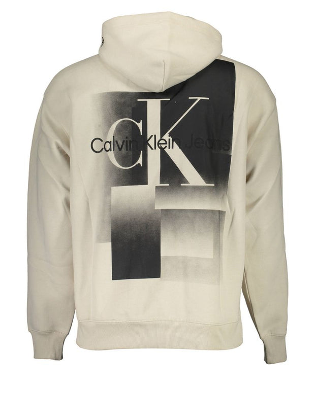 Beige Cotton Men Sweater