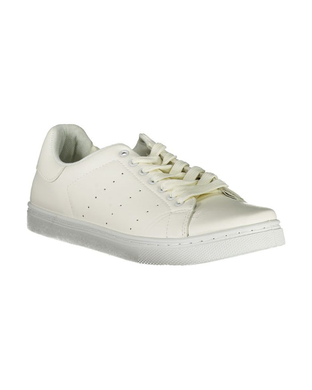 White Polyester Sneaker