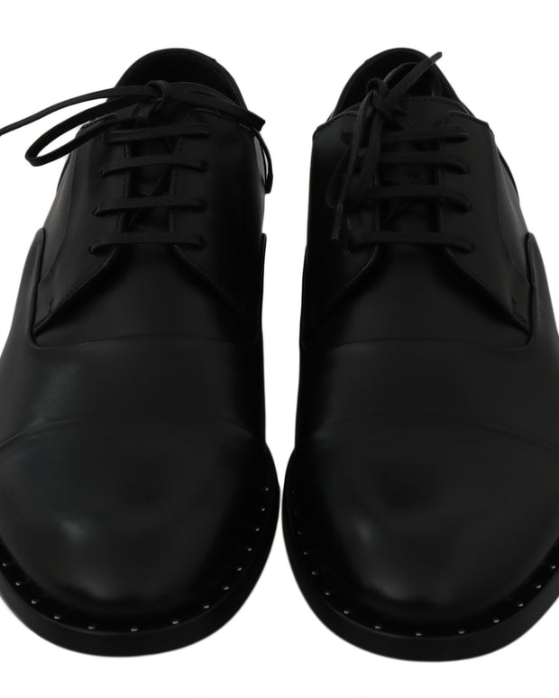 Black Leather Derby Formal Shoes