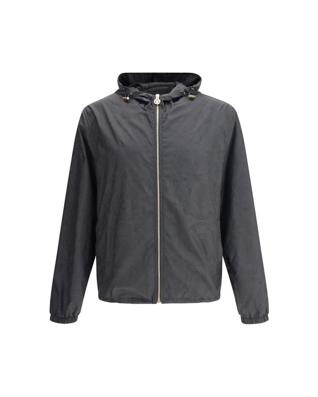 Black Polyester Shell Jacket