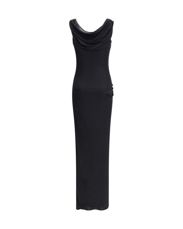 Draped jersey long Dress