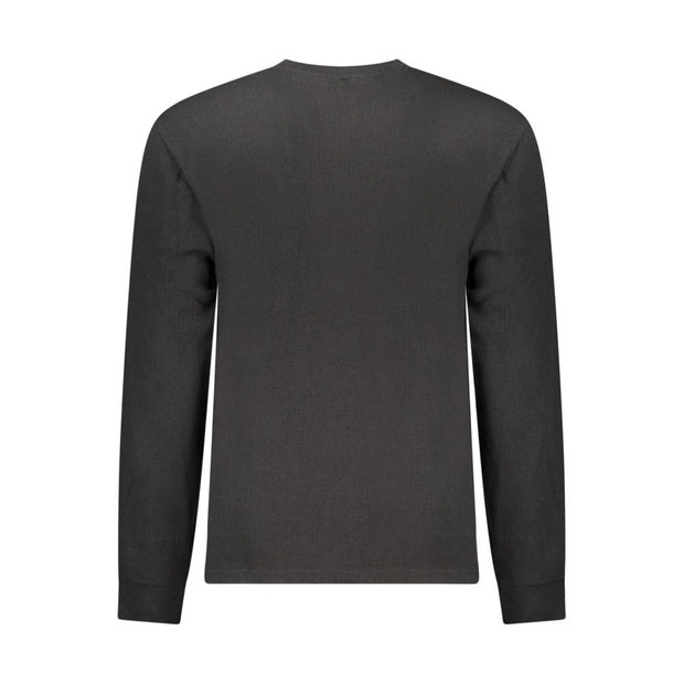 Black Cotton Men Sweater