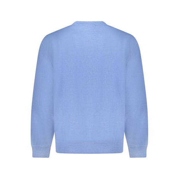Blue Cotton Men Sweater