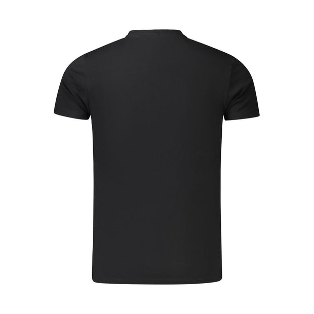 Black Cotton Men T-Shirt