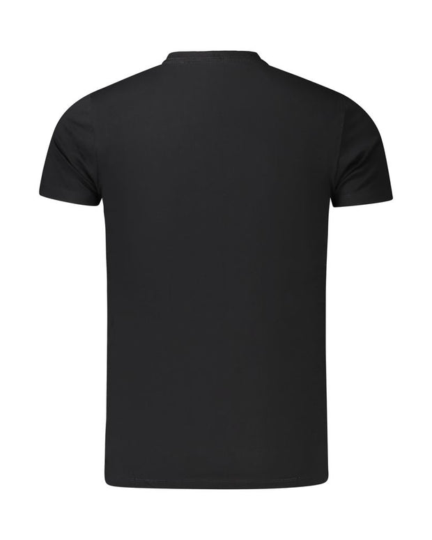 Black Cotton Men T-Shirt