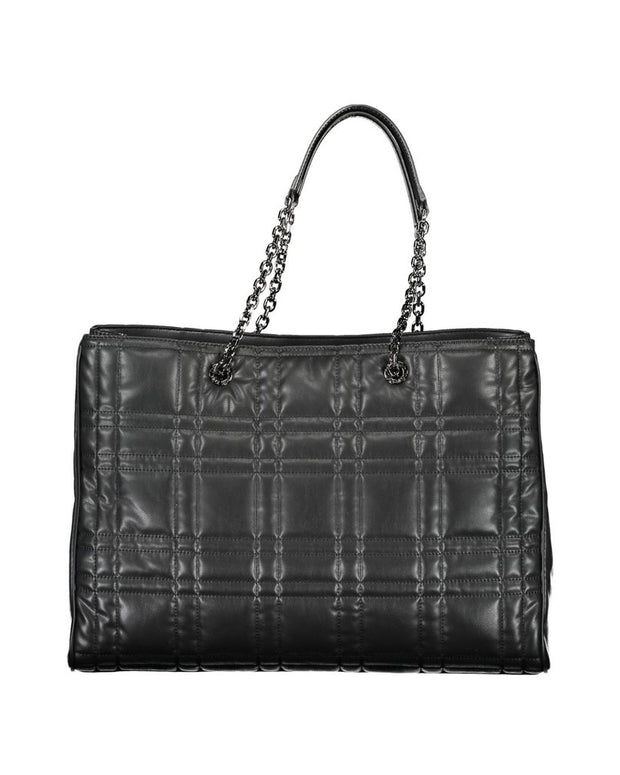 Black Polyester Handbag