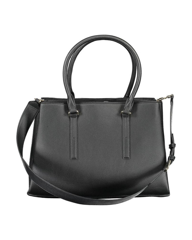Black Polyester Handbag