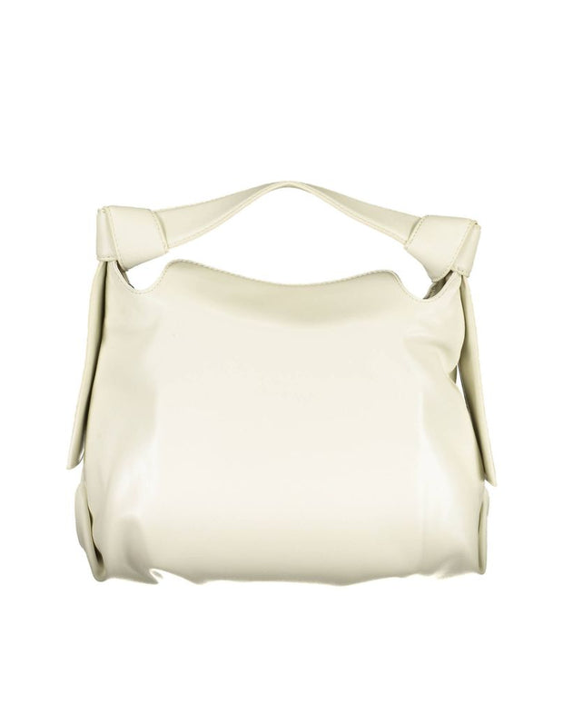 Beige Polyester Handbag