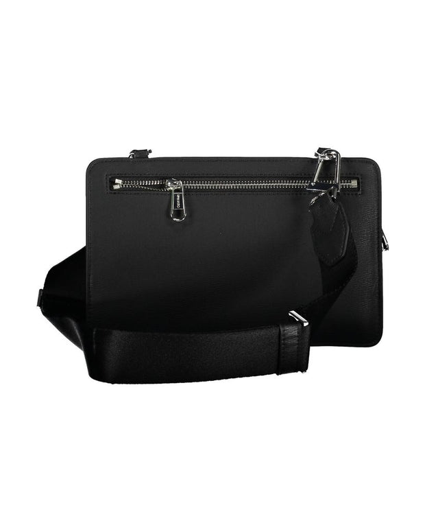Black Polyester Shoulder Bag