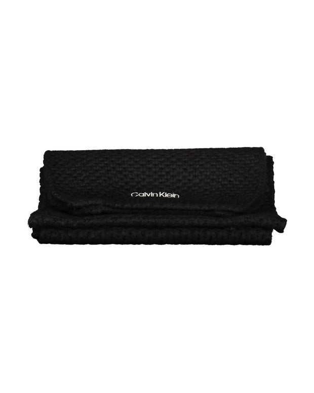 Black Alpaca Wool Scarf
