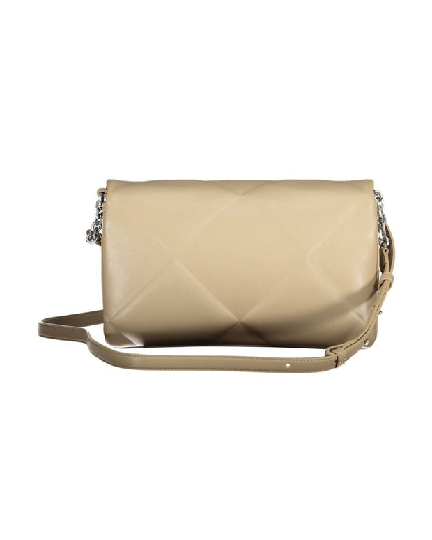 Beige Polyester Handbag