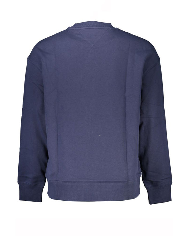 Blue Cotton Men Sweater
