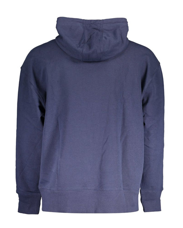 Blue Cotton Men Sweater