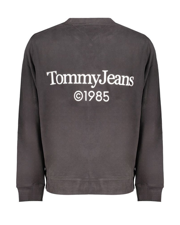Black Cotton Men Sweater