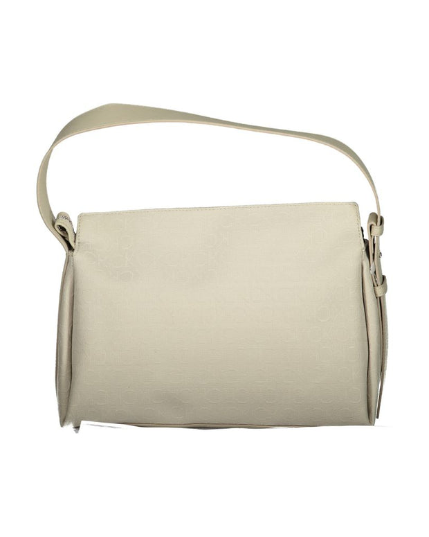 Beige Polyester Handbag