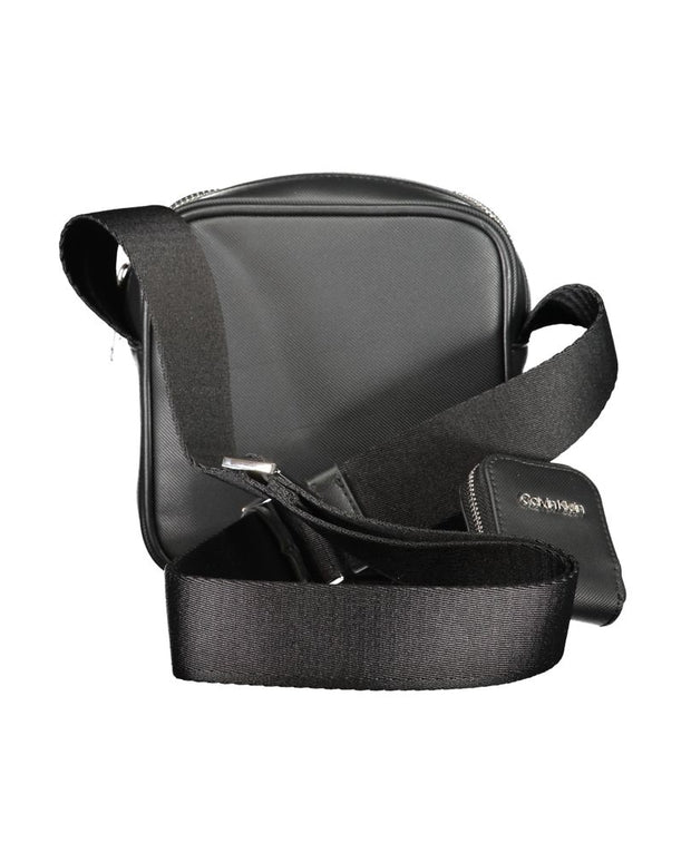 Black Polyester Shoulder Bag
