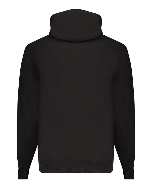 Black Cotton Men Sweater
