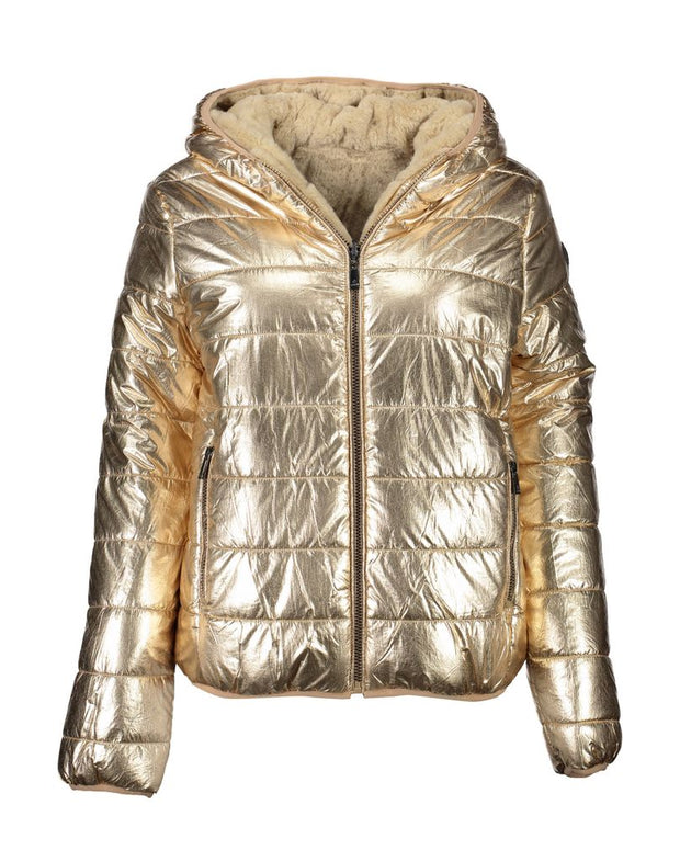 Gold Nylon Jackets & Coat