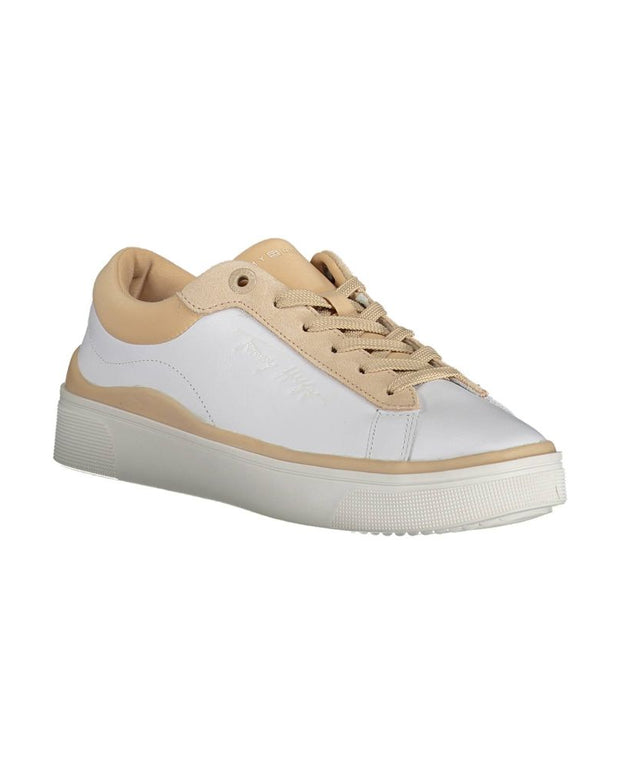 White Polyester Sneaker