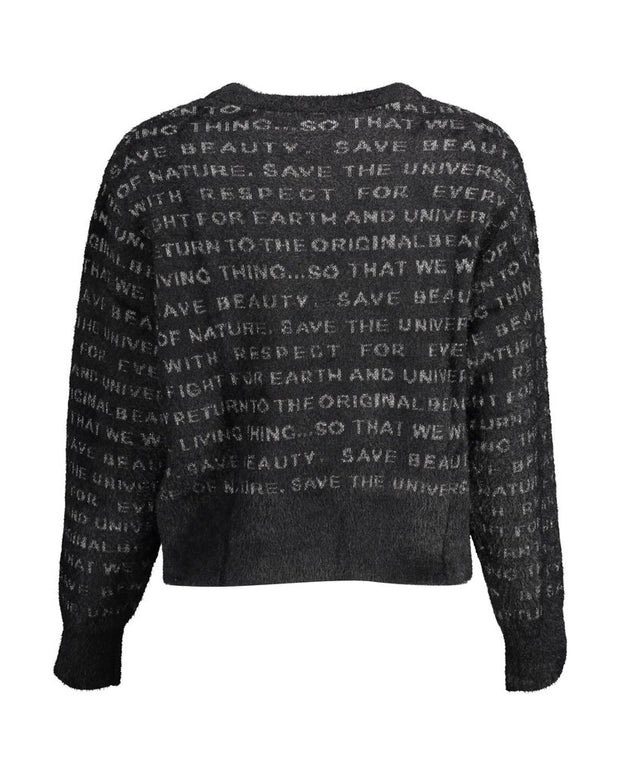 Black Polyester Sweater