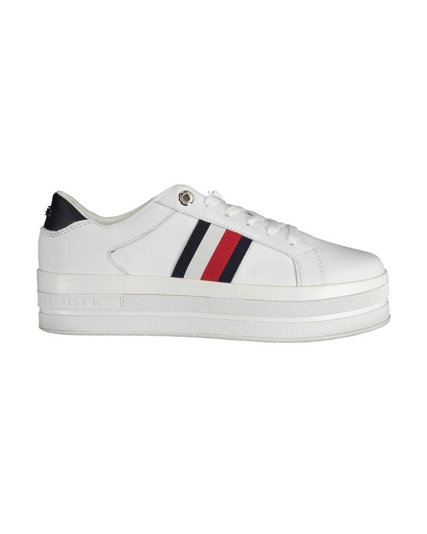 White Polyester Sneaker