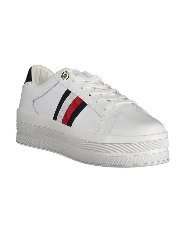 White Polyester Sneaker