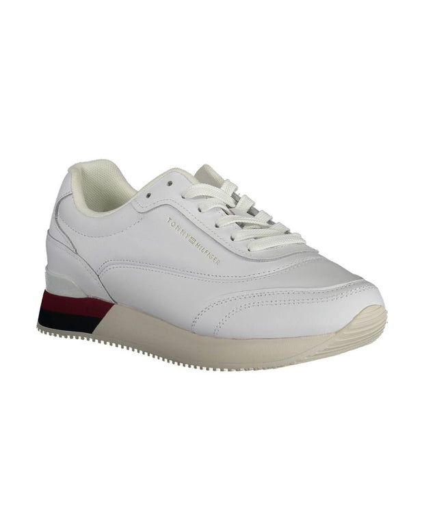 White Polyester Sneaker