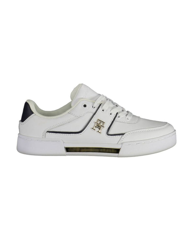White Polyester Sneaker