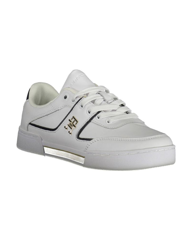 White Polyester Sneaker