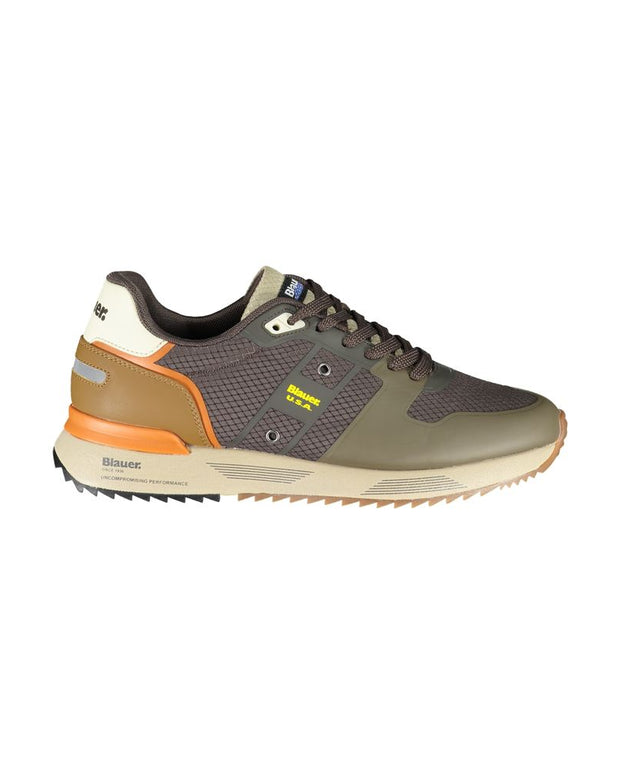 Brown Polyester Sneaker
