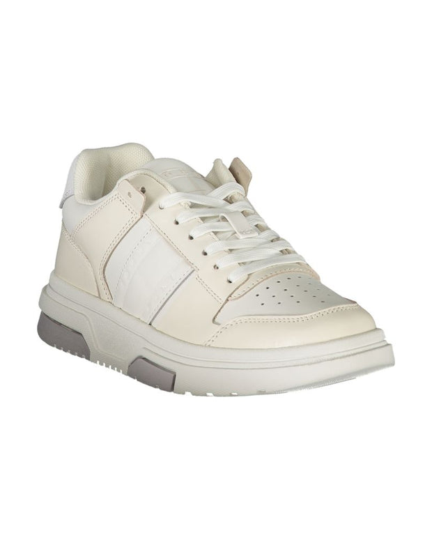 White Polyester Sneaker