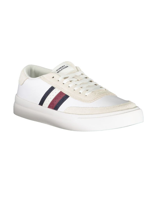 White Polyester Sneaker