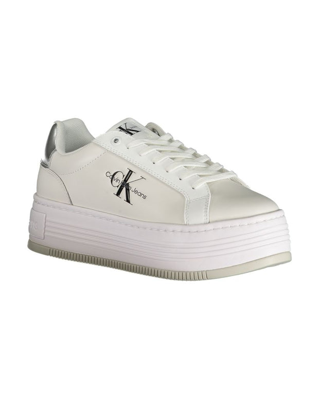 White Polyester Sneaker