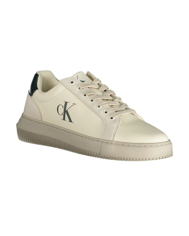 White Polyester Sneaker