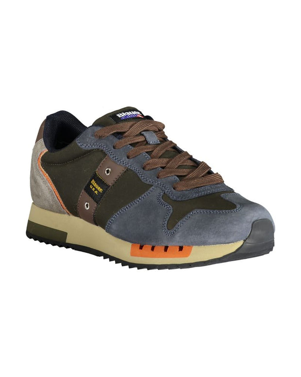 Blue Polyester Sneaker