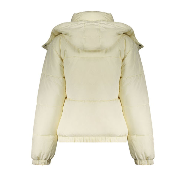 Beige Polyester Jackets & Coat