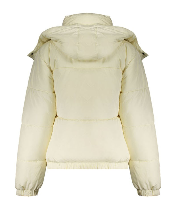 Beige Polyester Jackets & Coat
