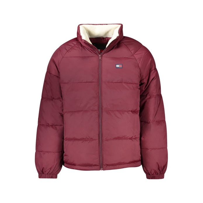 Red Recycled Polyester Men Jacket