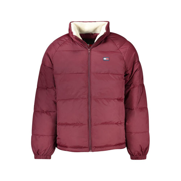 Red Recycled Polyester Men Jacket