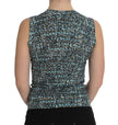Blue Wool Sweater Sleeveless Pullover