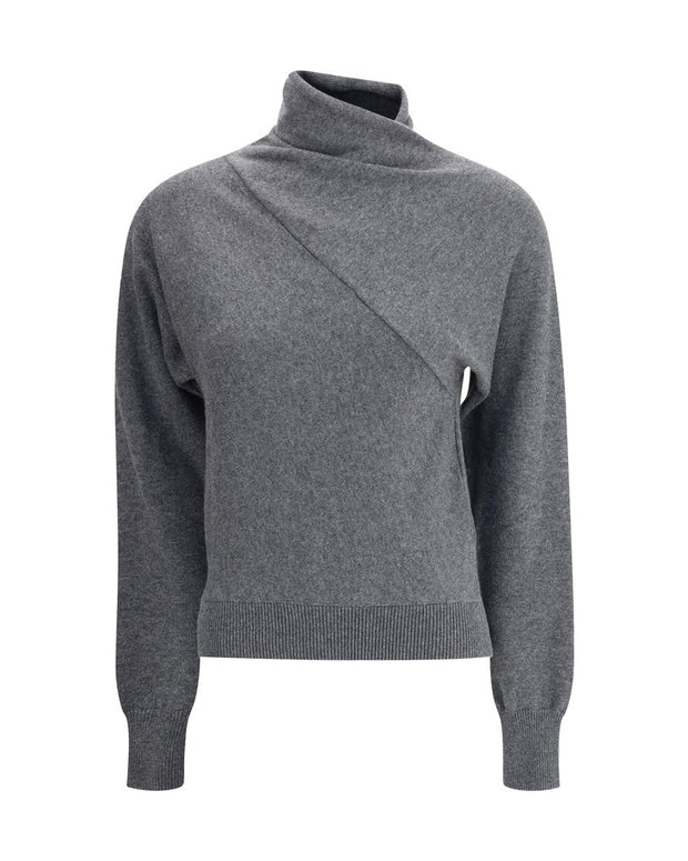 Gray Cashmere Turtleneck