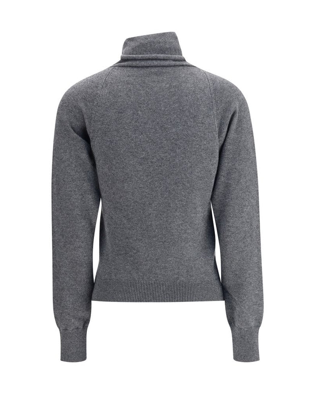Gray Cashmere Turtleneck