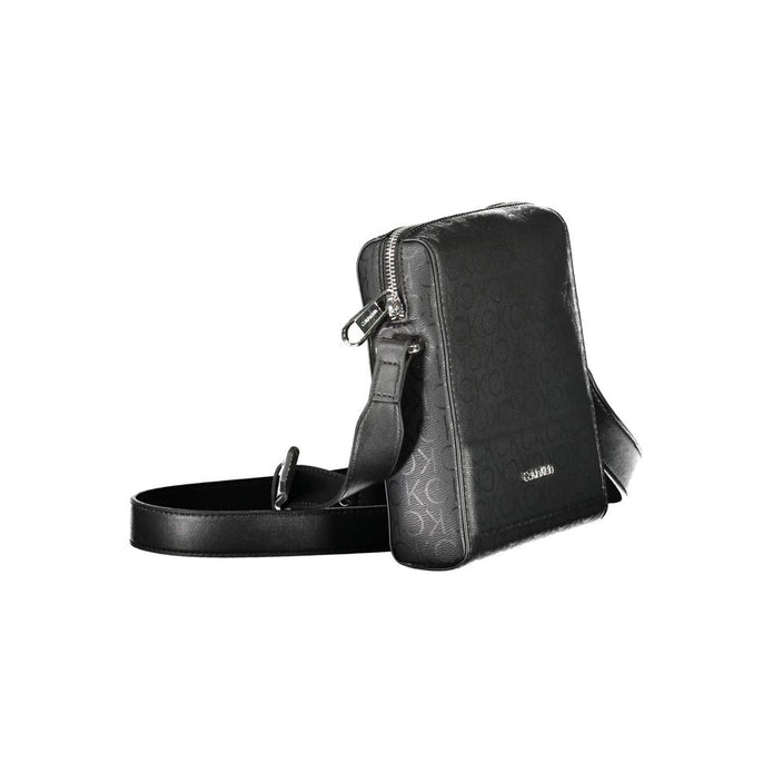 Black Polyester Shoulder Bag