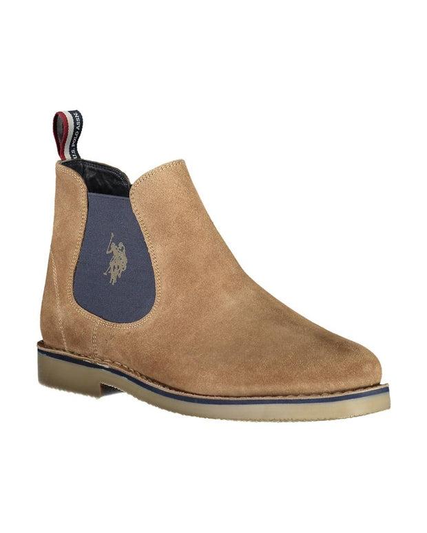 Beige Polyester Boot