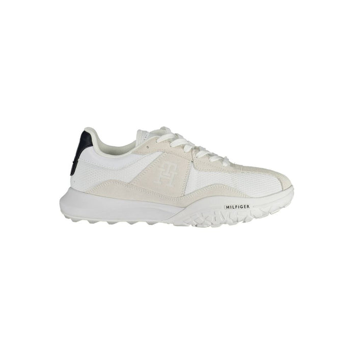 White Polyester Sneaker