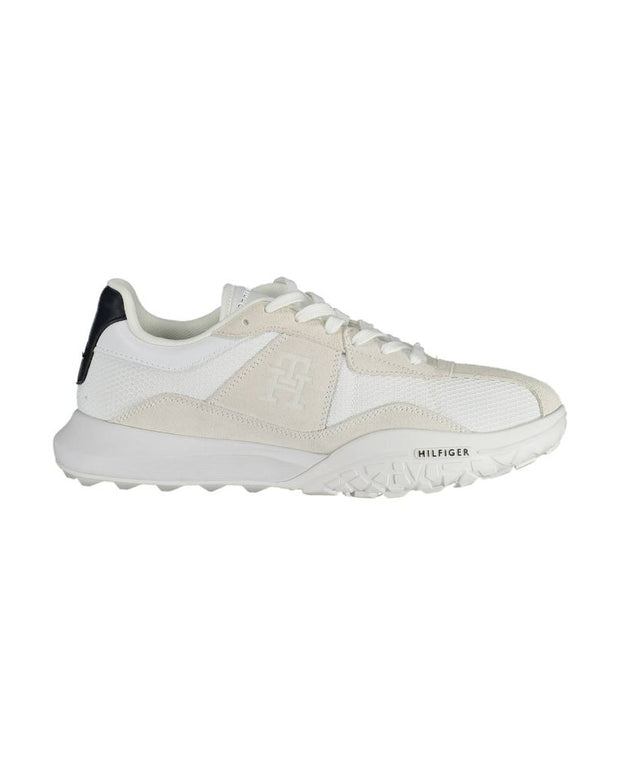 White Polyester Sneaker