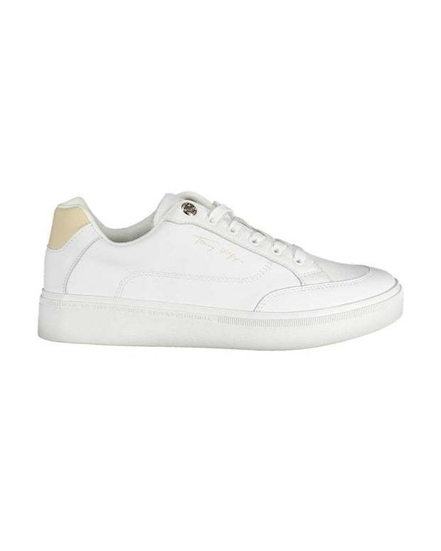 White Polyester Sneaker