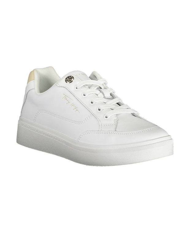 White Polyester Sneaker