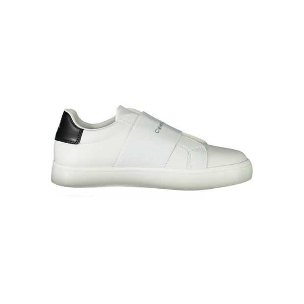 White Polyester Sneaker