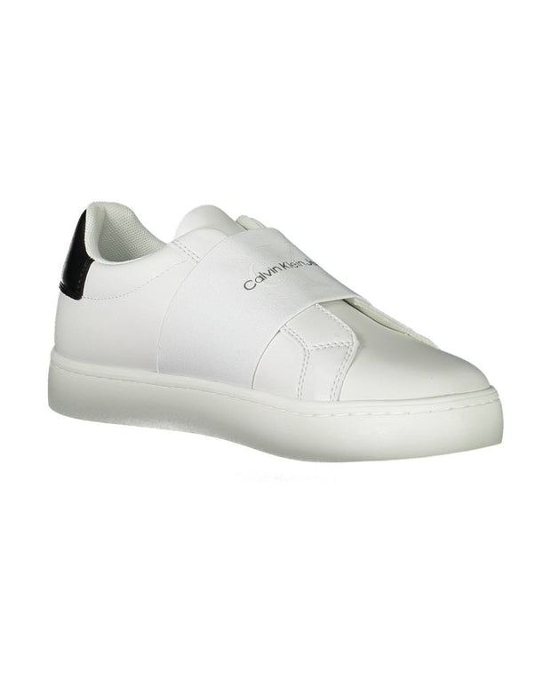 White Polyester Sneaker